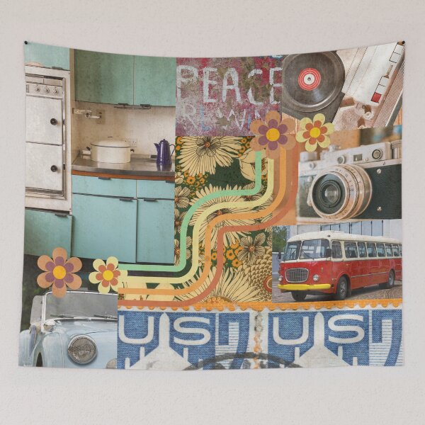 Item preview, 1960s Vintage Collage Sixties Vibe Costume Party designed and sold by SunfullyYours.