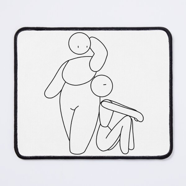 Item preview, Thin figure leaning on chubby figure designed and sold by selkaycik.