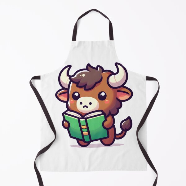 Item preview, Kawaii Curious Minotaur With Book designed and sold by CanvasCutie.