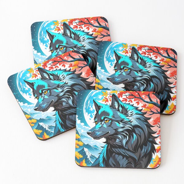 Item preview, Black Wolf in Autumn, Ai Generated Art  designed and sold by ACC .
