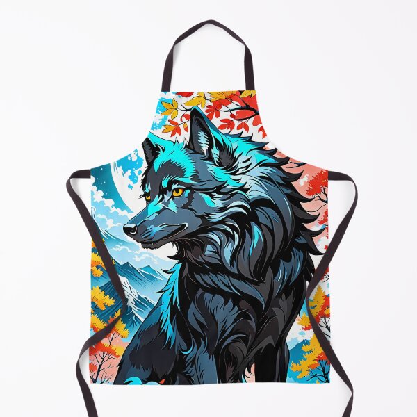 Item preview, Black Wolf in Autumn, Ai Generated Art  designed and sold by ACC .