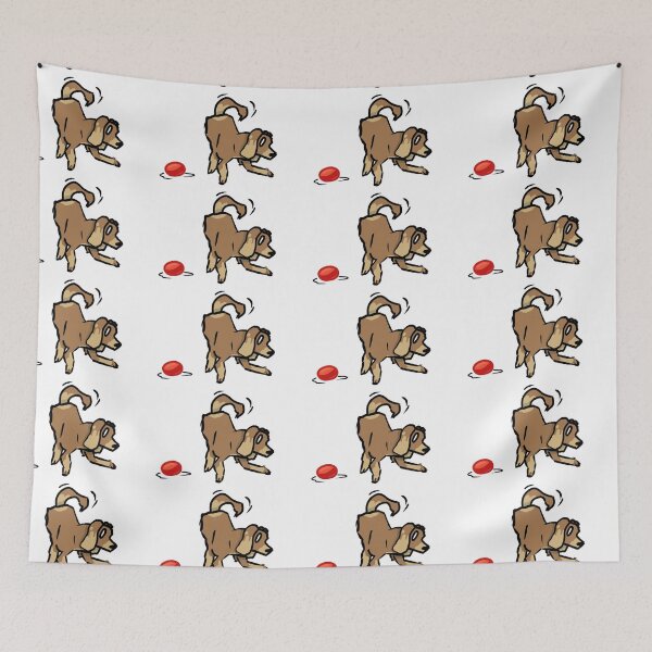 Item preview, #041 Playful Dog with Ball designed and sold by Jasmine Froley.
