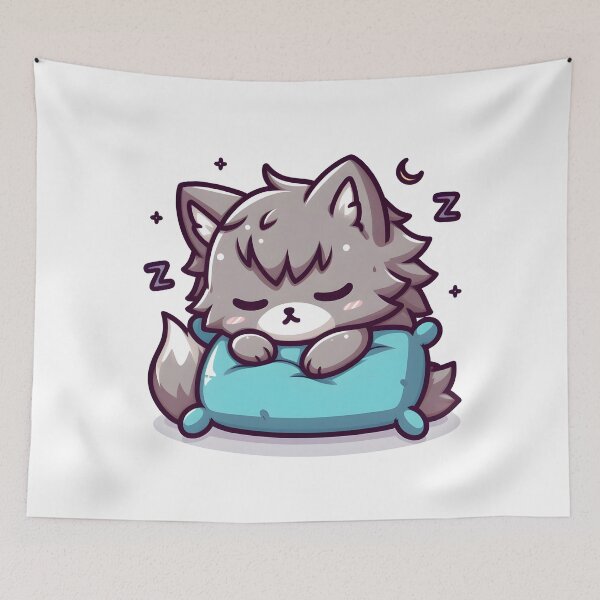 Item preview, Kawaii Precious Werewolf: A Fluffy Pillow designed and sold by CanvasCutie.