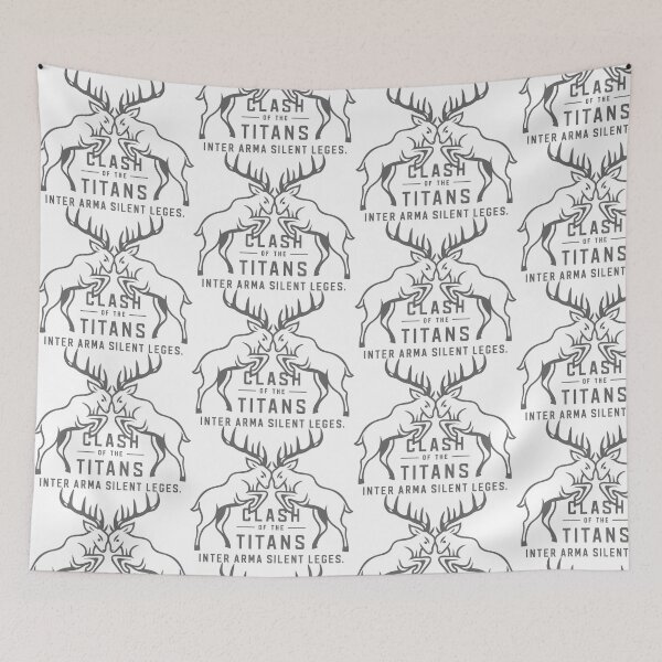 Item preview, CLASH OF THE TITANS: Black and White Stags in Silent Battle designed and sold by SplashTastic.