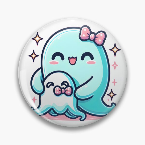 Item preview, Kawaii Luminous Banshee With Cute Bow Tie Hugging A Giant Plush Ghost Toy designed and sold by CanvasCutie.