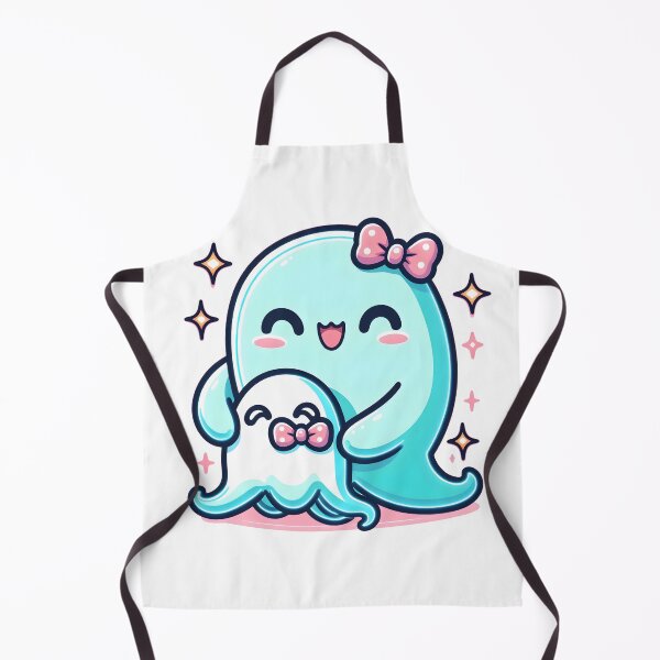 Item preview, Kawaii Luminous Banshee With Cute Bow Tie Hugging A Giant Plush Ghost Toy designed and sold by CanvasCutie.