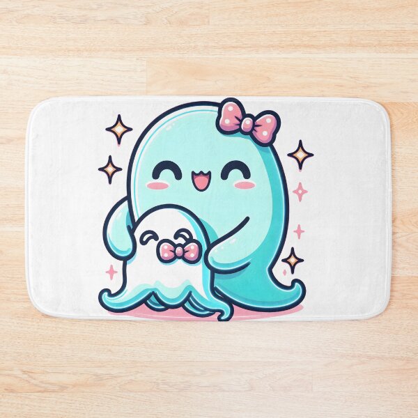 Item preview, Kawaii Luminous Banshee With Cute Bow Tie Hugging A Giant Plush Ghost Toy designed and sold by CanvasCutie.