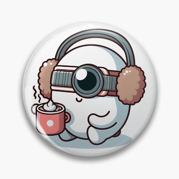 Item preview, Kawaii Darling Cyclops With Earmuffs Sipping Hot Cocoa designed and sold by CanvasCutie.