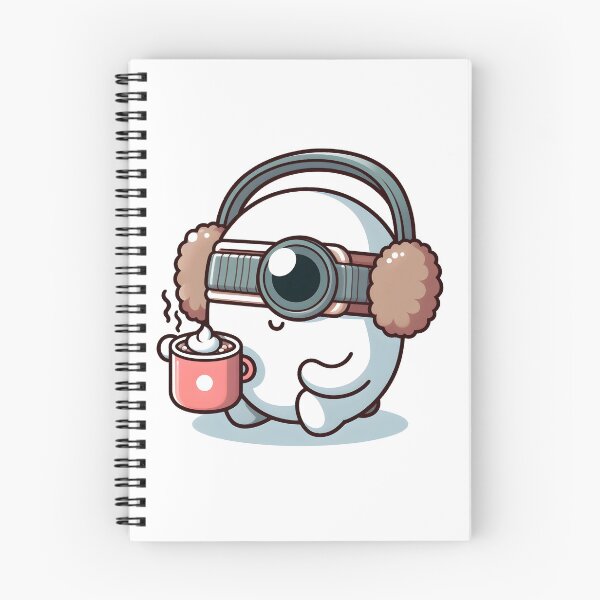 Item preview, Kawaii Darling Cyclops With Earmuffs Sipping Hot Cocoa designed and sold by CanvasCutie.