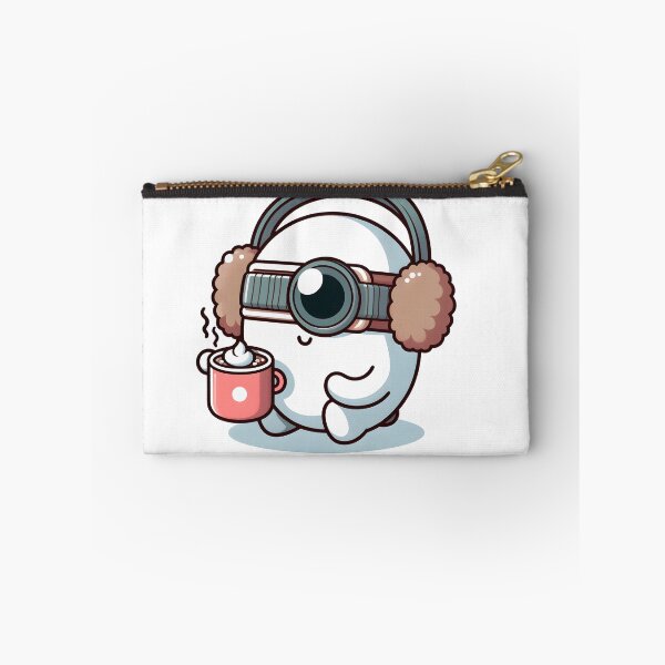 Item preview, Kawaii Darling Cyclops con orejeras bebiendo chocolate caliente designed and sold by CanvasCutie.