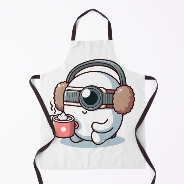 Item preview, Kawaii Darling Cyclops With Earmuffs Sipping Hot Cocoa designed and sold by CanvasCutie.