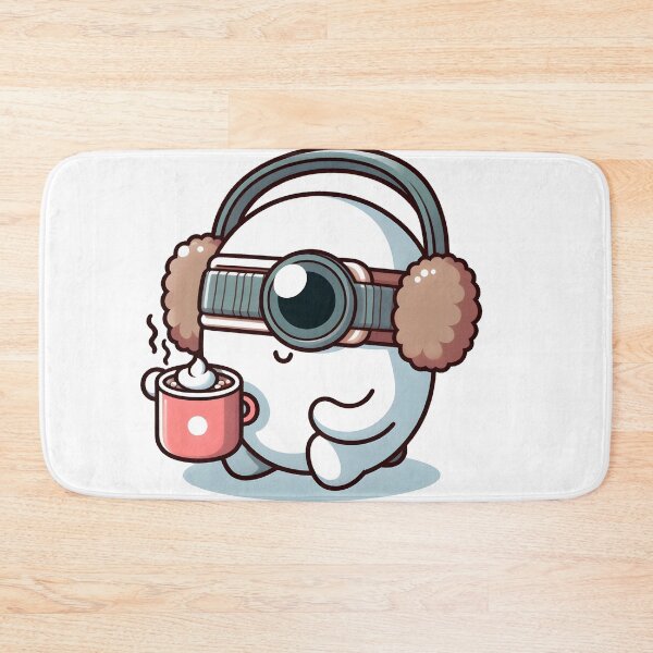 Item preview, Kawaii Darling Cyclops With Earmuffs Sipping Hot Cocoa designed and sold by CanvasCutie.