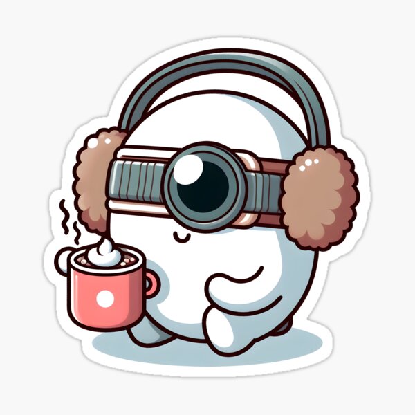 Item preview, Kawaii Darling Cyclops With Earmuffs Sipping Hot Cocoa designed and sold by CanvasCutie.