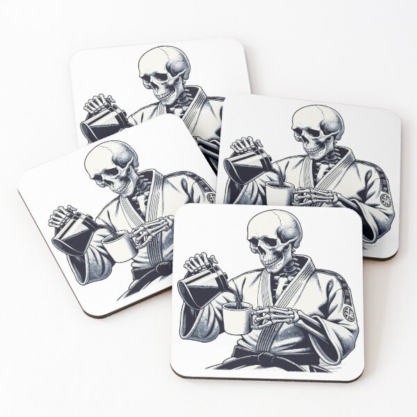 Item preview, Skeleton Drinking Coffee – Brazilian Jiu Jitsu designed and sold by AcaiOutlet.