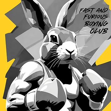 Artwork thumbnail, Fast And Furious Boxing Rabbit Wpap  by TrueArtsStore