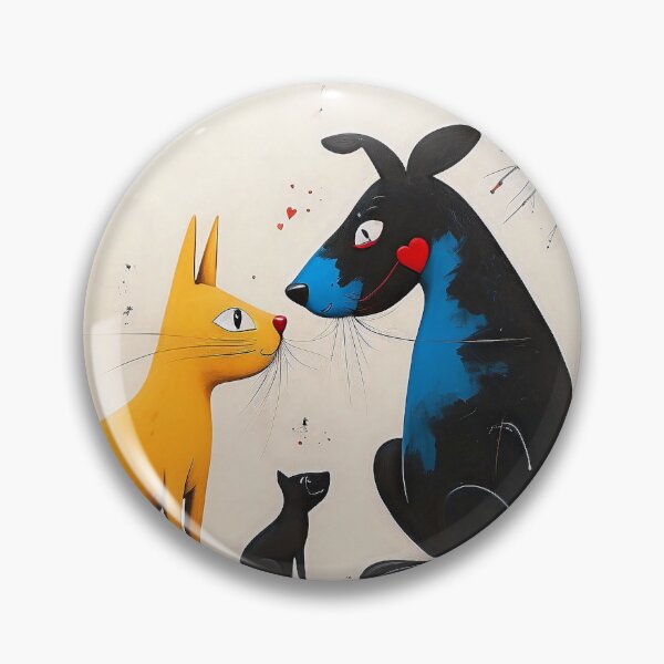 Item preview, Dog and Cat Inspired by Miró designed and sold by YoshiArtDesign.