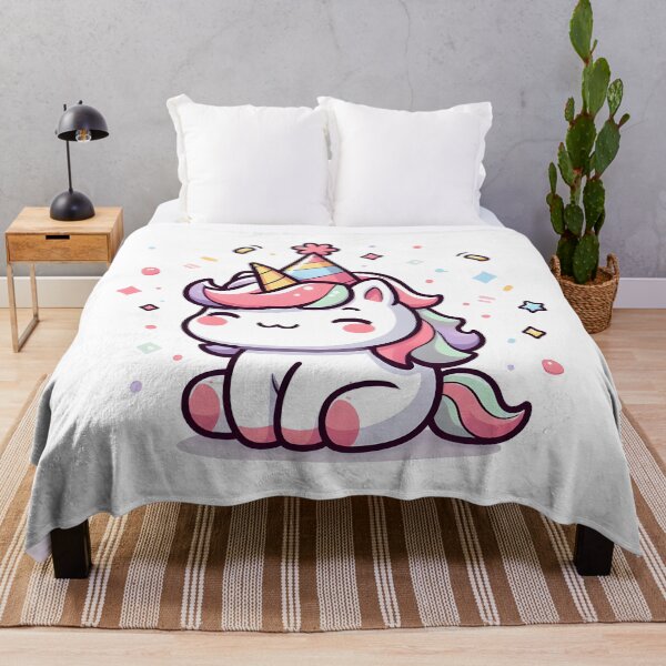 Item preview, Kawaii Adorable Unicorn: A Party Hat designed and sold by CanvasCutie.