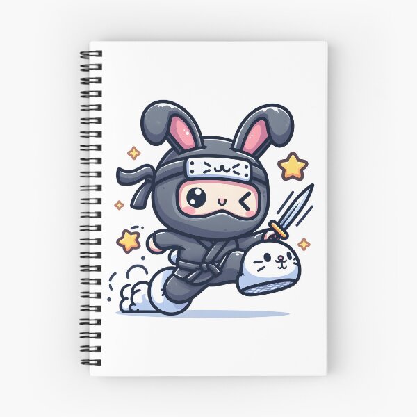 Item preview, Kawaii Ninja With Bunny Slippers designed and sold by CanvasCutie.