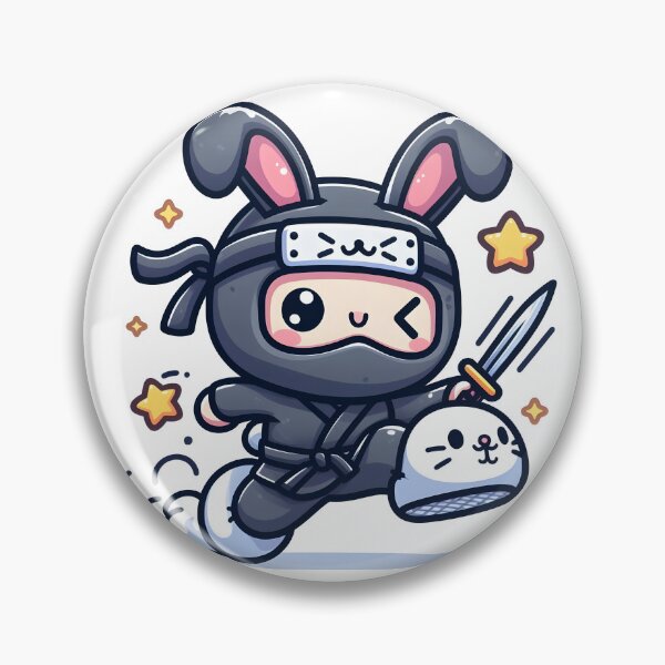 Item preview, Kawaii Ninja With Bunny Slippers designed and sold by CanvasCutie.
