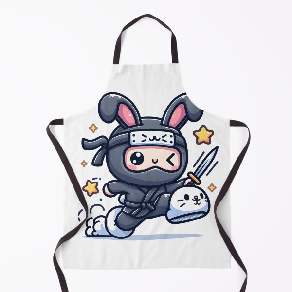 Item preview, Kawaii Ninja With Bunny Slippers designed and sold by CanvasCutie.
