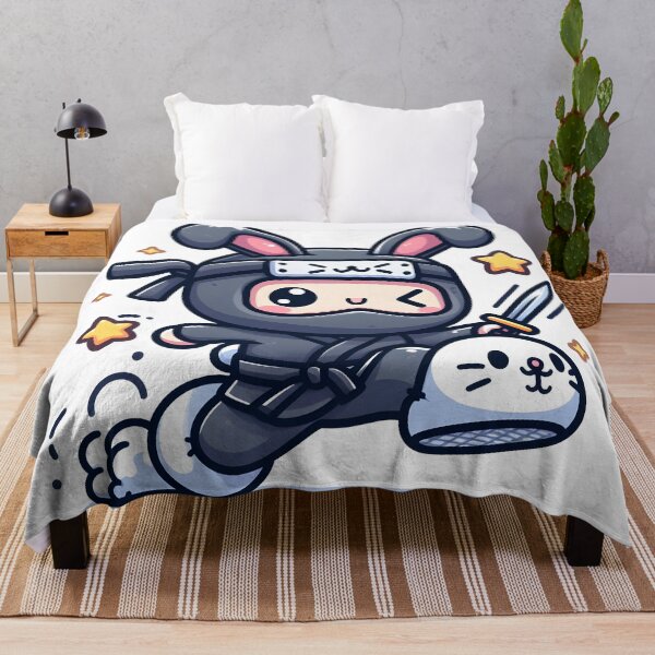 Item preview, Kawaii Ninja With Bunny Slippers designed and sold by CanvasCutie.