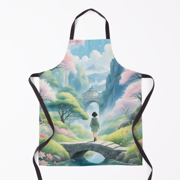 Artikelvorschau, Magische Fantasy Anime Frühlingslandschaft, Pink entworfen und verkauft von Prints and Lifestyle.