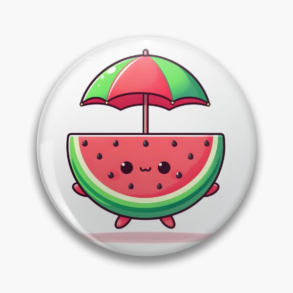 Item preview, Kawaii Watermelon With Tiny Umbrella designed and sold by CanvasCutie.