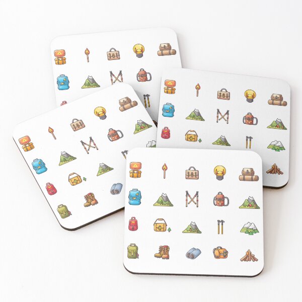 Item preview, Hiking Adventure Icon Pack - Outdoors and Trekking Essentials designed and sold by Ninoshik.