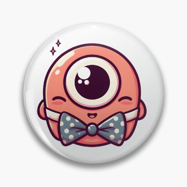 Item preview, Kawaii Darling Cyclops With Polka Dot Bowtie designed and sold by CanvasCutie.