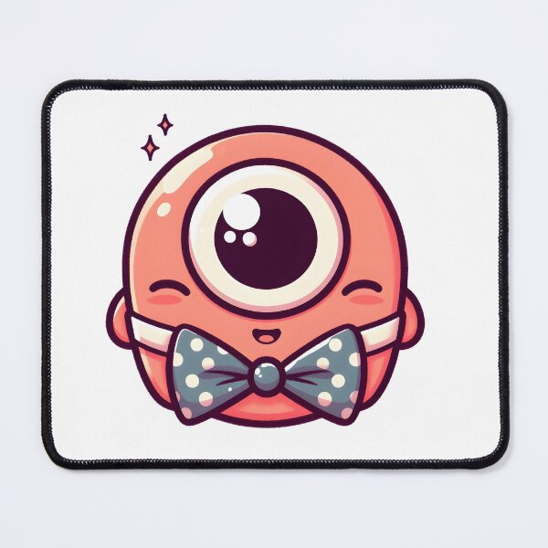 Item preview, Kawaii Darling Cyclops With Polka Dot Bowtie designed and sold by CanvasCutie.