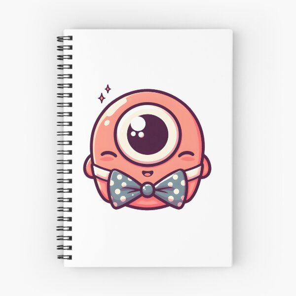 Aperçu de l'œuvre Kawaii Darling Cyclope avec noeud papillon à pois créée et vendue par CanvasCutie.