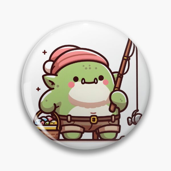 Item preview, Kawaii Chubby Ogre: A Fishing Rod designed and sold by CanvasCutie.