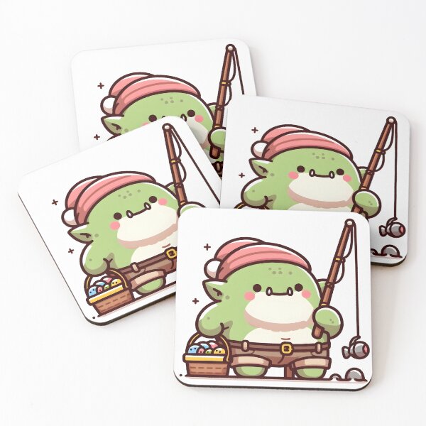 Item preview, Kawaii Chubby Ogre: A Fishing Rod designed and sold by CanvasCutie.