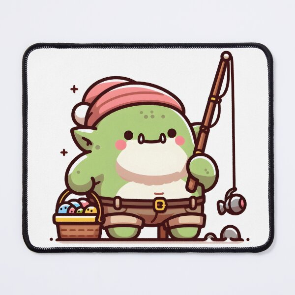 Item preview, Kawaii Chubby Ogre: A Fishing Rod designed and sold by CanvasCutie.