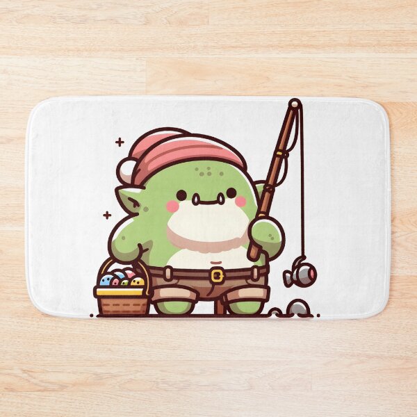Item preview, Kawaii Chubby Ogre: A Fishing Rod designed and sold by CanvasCutie.