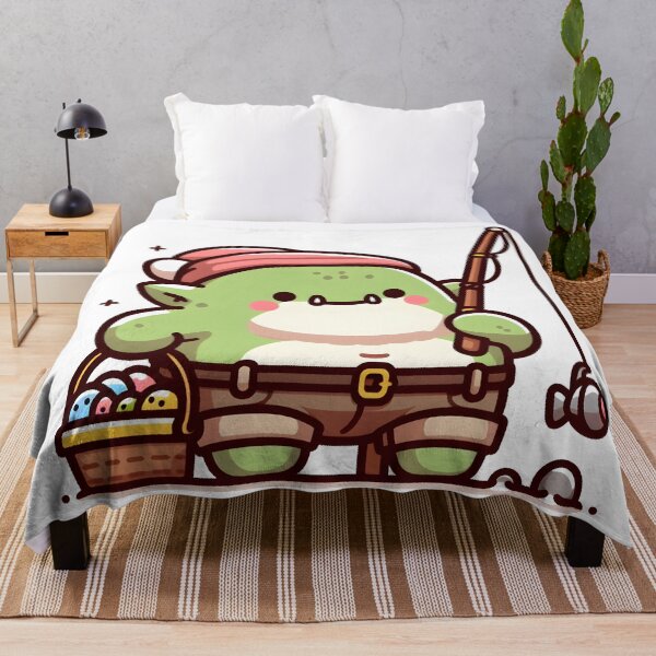 Item preview, Kawaii Chubby Ogre: A Fishing Rod designed and sold by CanvasCutie.