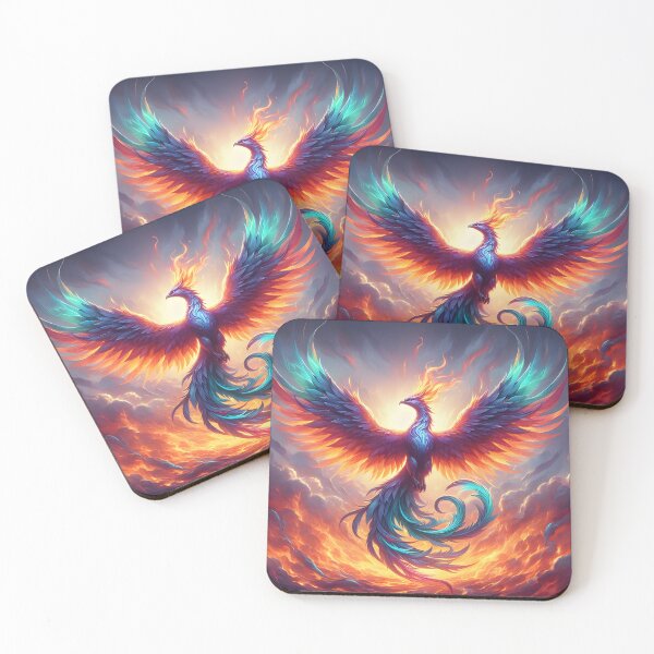 Item preview, Rainbow Coloured Phoenix at Sunset designed and sold by vrphotographysa.