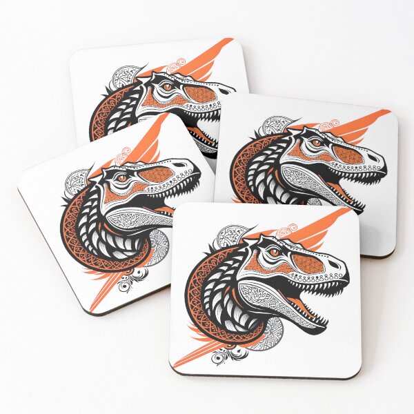 Item preview, T-Rex Oranage and White designed and sold by DigitalHeadache.