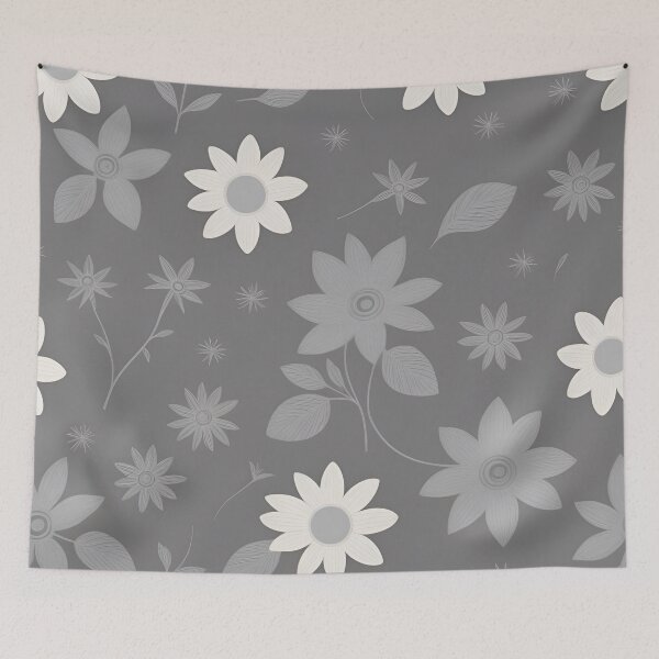 Item preview, RogerPattern - "Timeless Elegance: Shades of Gray Florals" designed and sold by RogerPattern.