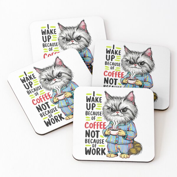 Item preview, I wake up because of coffee designed and sold by Angry Swan Designs.