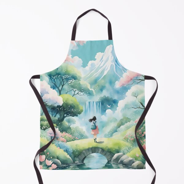 Artikelvorschau, Magische Fantasy Anime Frühlingslandschaft, Pink entworfen und verkauft von Prints and Lifestyle.