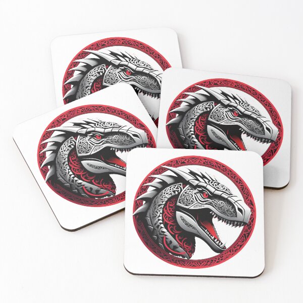 Item preview, Robot T-Rex Black and Red designed and sold by DigitalHeadache.
