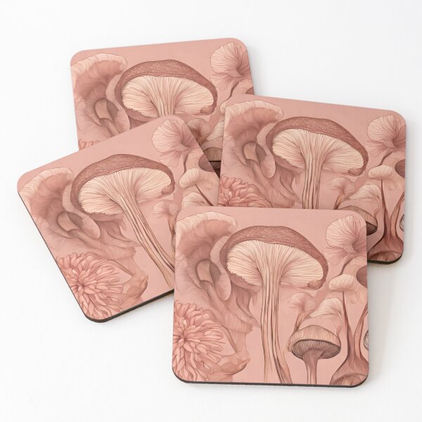 Item preview, Rose mushrooms and flowers designed and sold by coguflores.