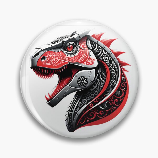 Item preview, Robot T-Rex Black and Red B designed and sold by DigitalHeadache.