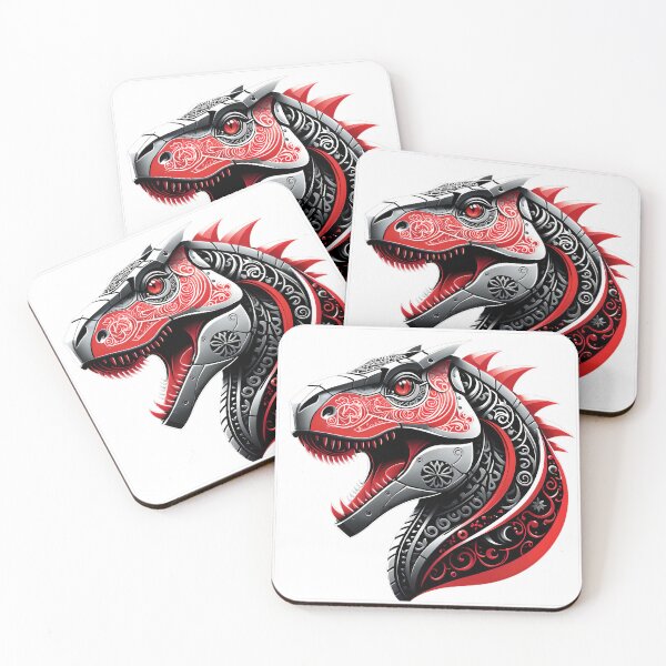 Item preview, Robot T-Rex Black and Red B designed and sold by DigitalHeadache.