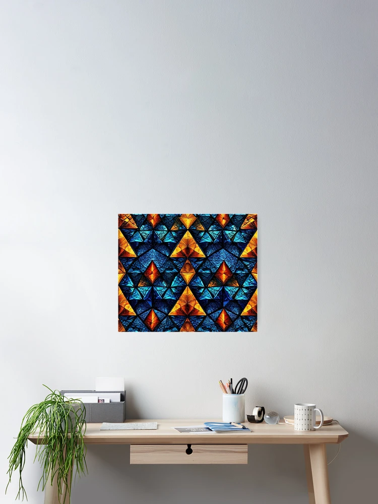 Thumbnail 2 of 3, Poster, Triangles designed and sold by Collection de trésors .