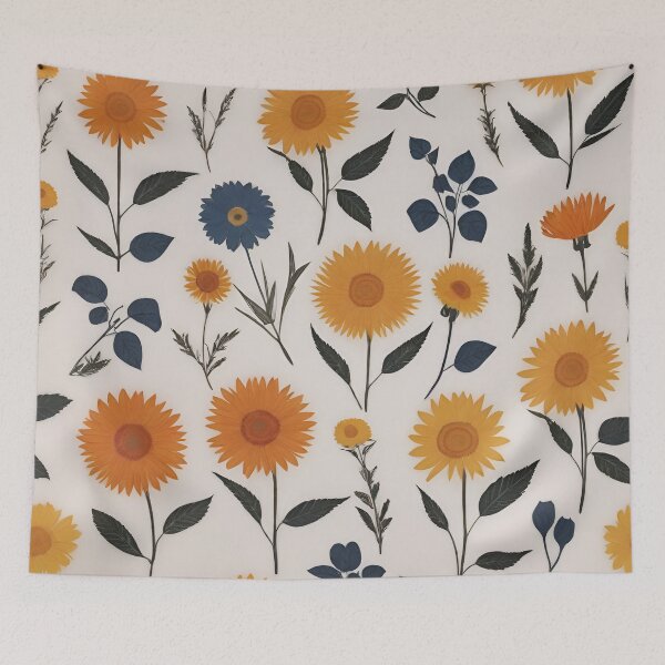 Item preview, RogerPattern - "Singular Beauty: Yellow and Blue Floral Elegance" designed and sold by RogerPattern.