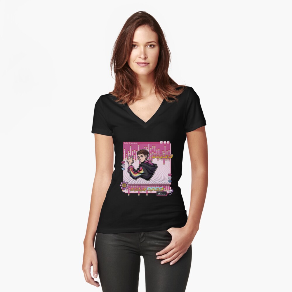 Item preview, Fitted V-Neck T-Shirt designed and sold by PixelPonderer.