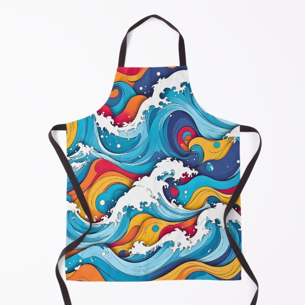 Item preview, Japanese Ocean Waves seamless pattern retro anime design  designed and sold by BorgSpareParts.