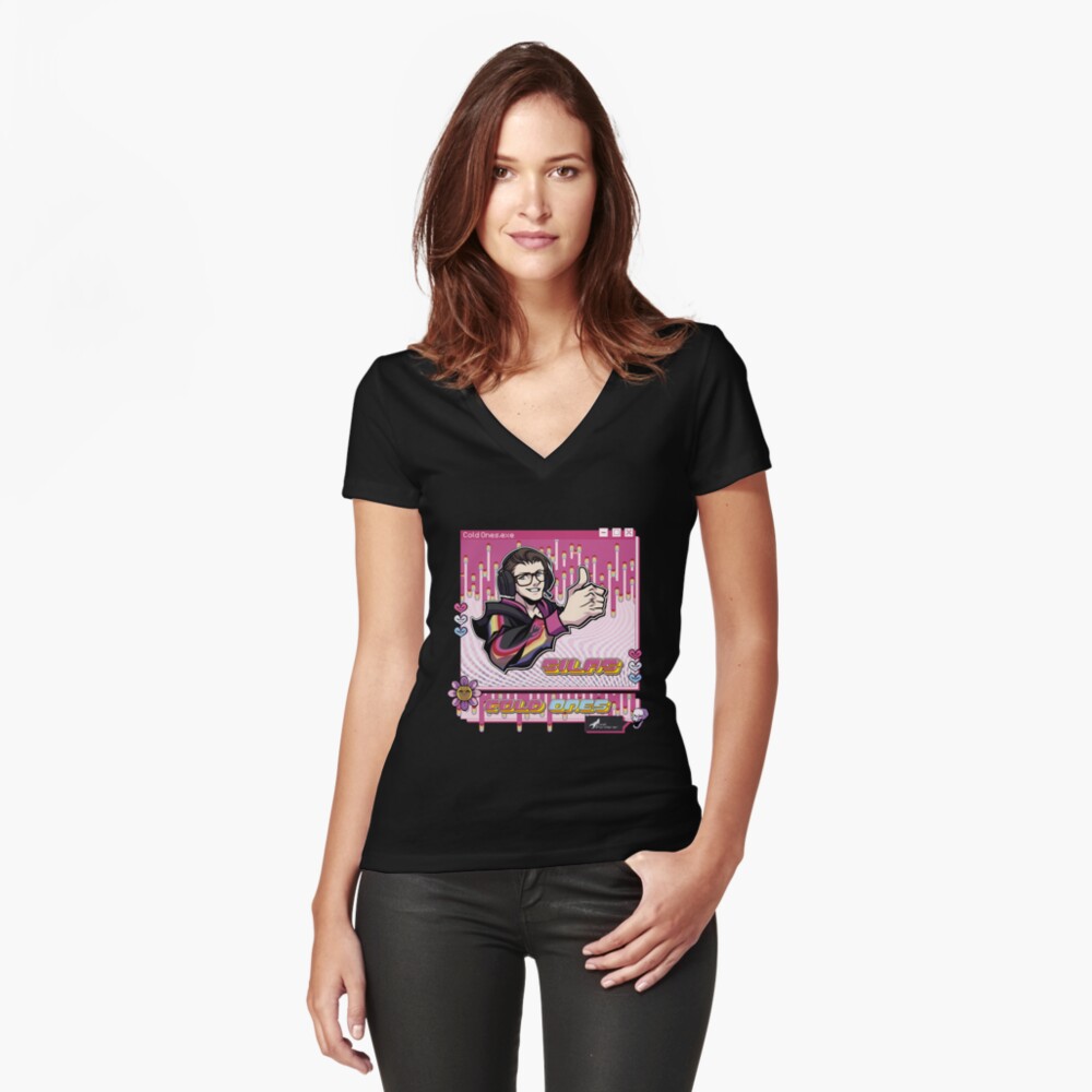 Item preview, Fitted V-Neck T-Shirt designed and sold by PixelPonderer.